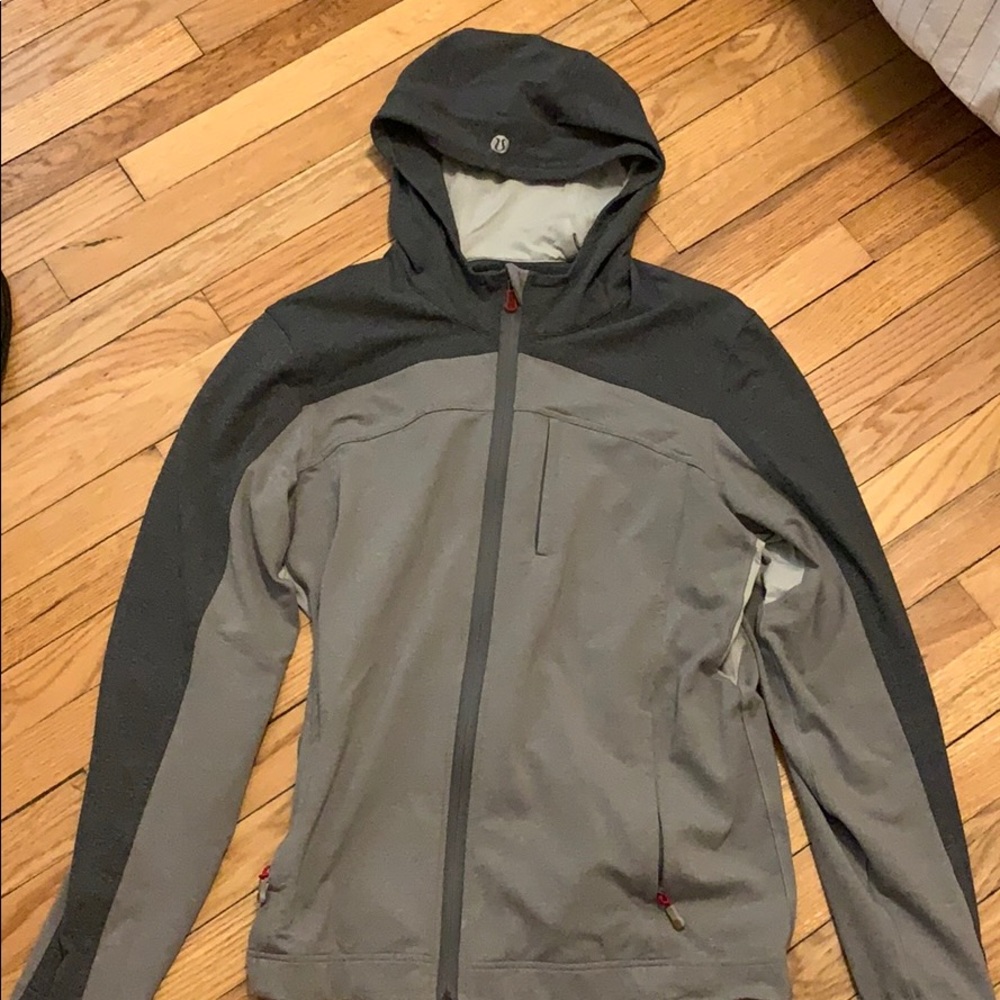 Lululemon full zip hoodie two tone gray
